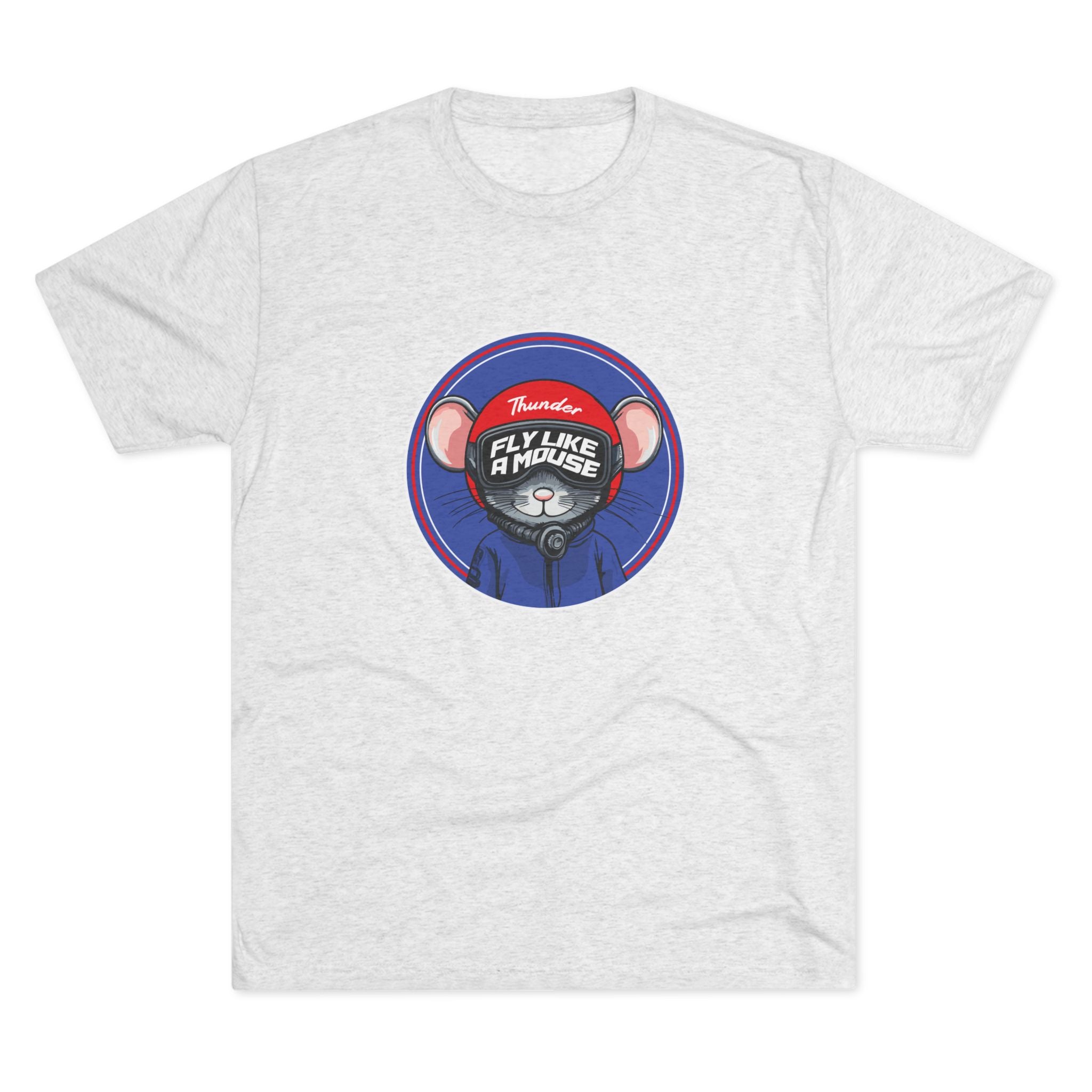 Fly Like a Mouse Graphic Tee — Unisex Tri-Blend Crew Tee