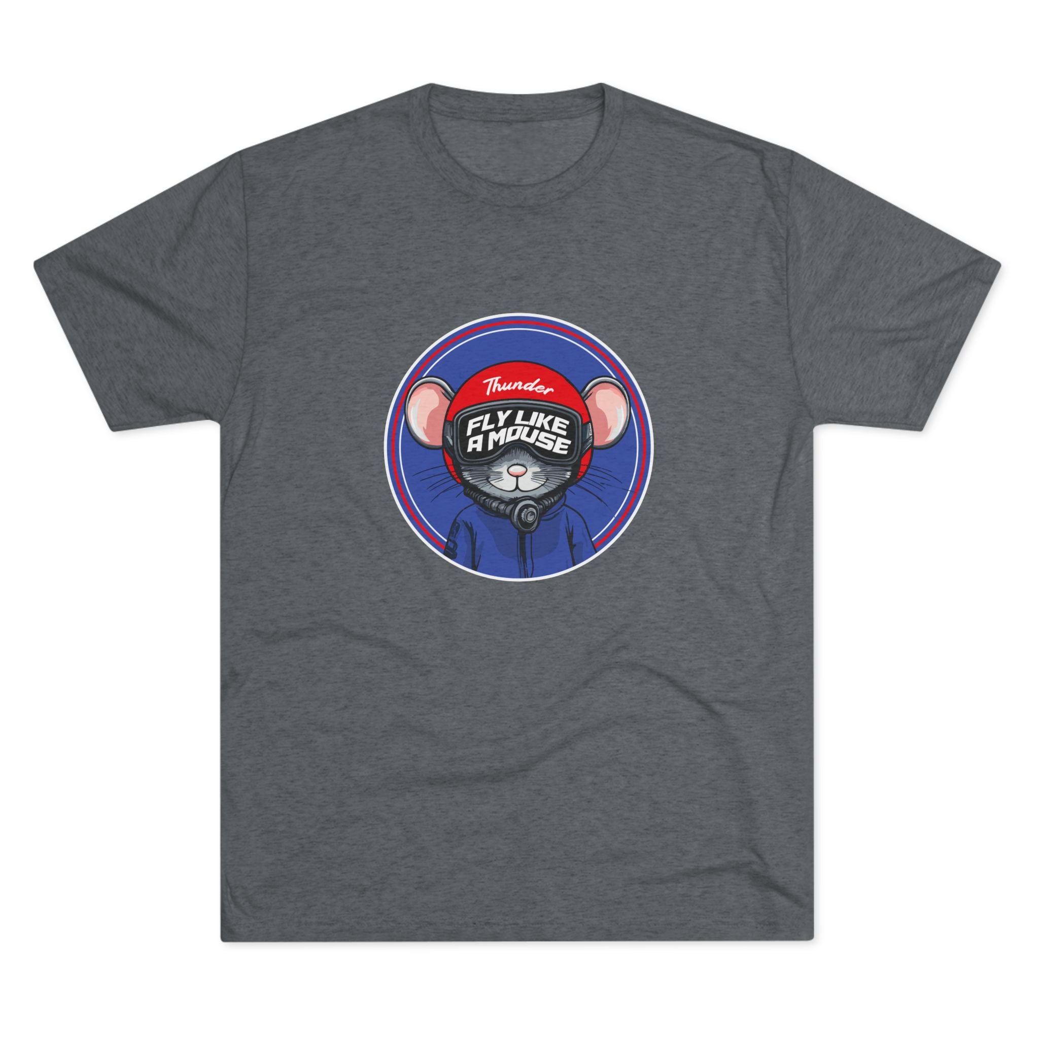Fly Like a Mouse Graphic Tee — Unisex Tri-Blend Crew Tee
