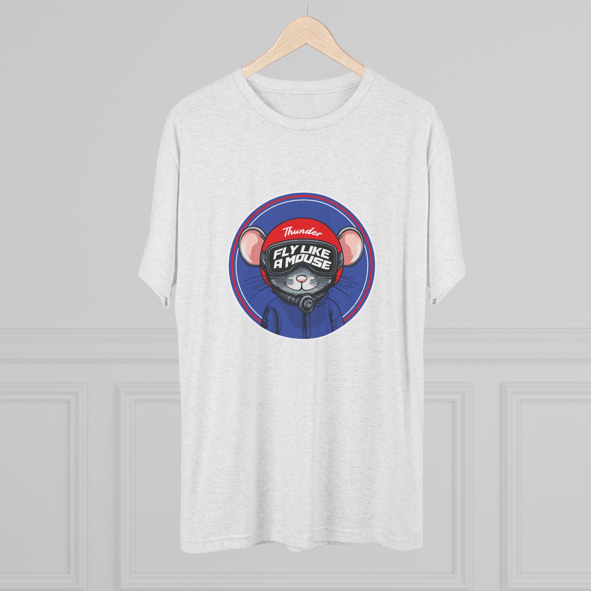 Fly Like a Mouse Graphic Tee — Unisex Tri-Blend Crew Tee